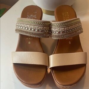 Stylish Women's Sandals in Cream and Brown